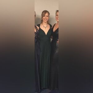 Dark green multi-style maxi dress